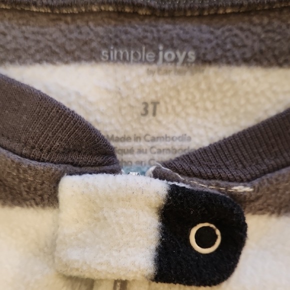 Carter's Striped Fleece Footed Pajamas - Picture 2 of 2